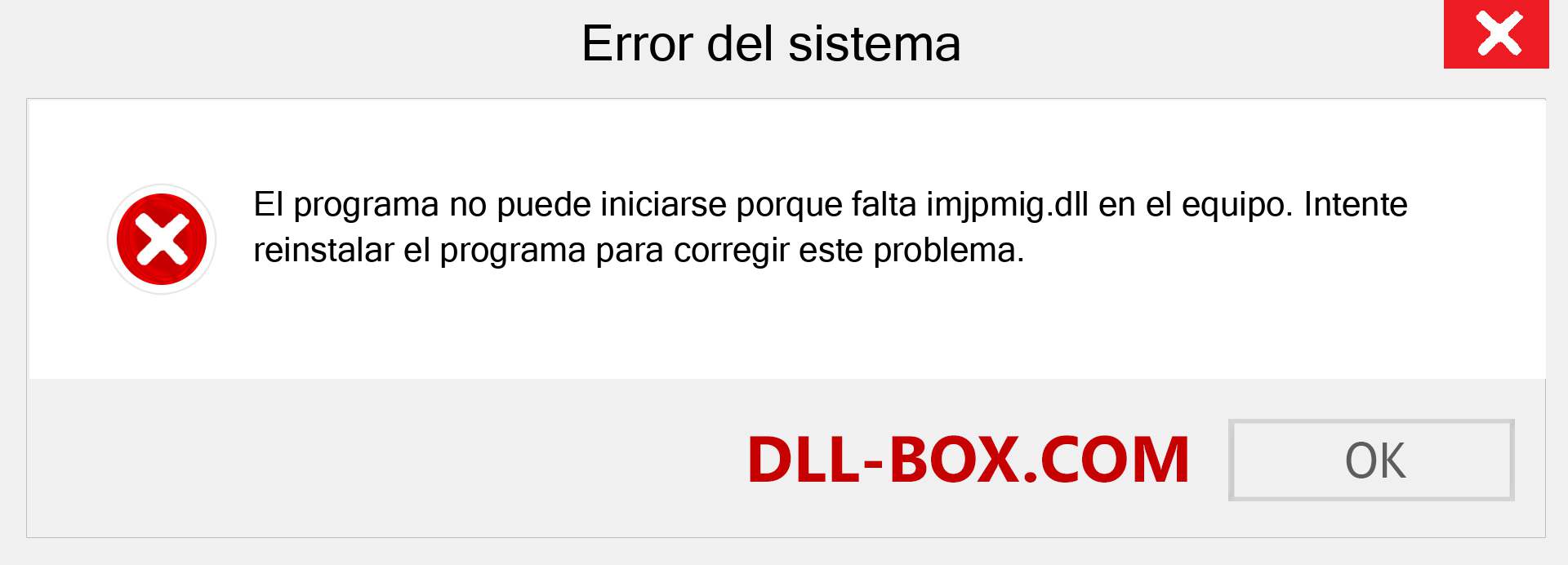 ¿Falta el archivo imjpmig.dll ?. Descargar para Windows 7, 8, 10 - Corregir imjpmig dll Missing Error en Windows, fotos, imágenes